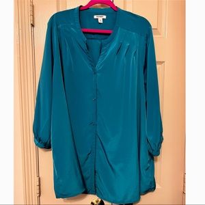 Teal Blouse 4X